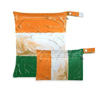 tplaotee Washable Large Wet Bag 2 Pack Ivory Coasts Flag