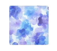 tplaotee watercolor blue flower Self Adhesive Cosmetic Pouchs Cloth Travel Make Up Organizer Wrap Camera Lens Cloth Wrapper Makeup For Women Size 21.7x21.7in
