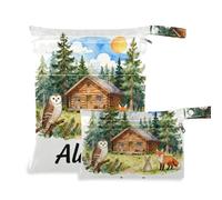 tplaotee Waterproof Baby Wet Bag 2 Pack Alaska Watercolours
