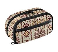 tplaotee Western Boho Aztec Pattern Rustic Easy To Organize School Supplies Pencil Case Organizer for College & High