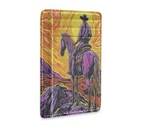 tplaotee Western Cowboy leather small womens wallet slim With ID Window RFID Blocking card clip for Men and Women