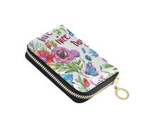 tplaotee White Background with The Letters have A Nice Day. leather small card wallet With 9 cards slot RFID Blocking men's card & id cases with zipper carteras para mujer
