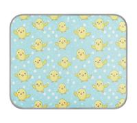 tplaotee White Polka Dots Cartoon Yellow Chicks Summer cat Cooling pad Self Cooling mat for Dogs Outdoor for Chihuahua Indoor Cordless tapete Frio para Perros M