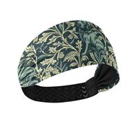tplaotee William Morris Dog Teal Cooling fabric headbands for women Stretchy head for women for Cycling Gym basketball hiking