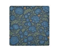 tplaotee William Morris Indigo Floral Pattern Portable Make up Pouchs Cloth Travel Organizer Wrap Camera Lens Cloth Wrapper Makeup For Women Size 21.7x21.7in