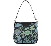 tplaotee William Morris Vintage fruit Yellow Blue Shoulder Bag for Woman Womens Purses Trendy with Removable Straps for, Seaweed Leaf Blue Flower William Morris, One Size