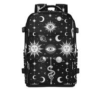 tplaotee Women Backpack Water Resistant Lightweight Airplane Approved Travel Backpack 15 Inch Laptop Bag for Women & Men Outing Work Family Travel 20L Leo Zodiac Celestial Mystic Pattern