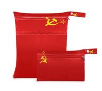 tplaotee Zippered Wet Swimsuit Bag 2 Pack Flag Of The Soviet Union