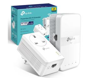 TPLink TLWPA7617 KIT AV1000 Powerline Adapter, AC1200 Dual Band WiFi Extender...