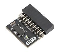 TPM 2.0 Encryption Security Module,20 Pin Strong Encryption TPM Processor,Support Win 7 64 Bit,Win 8.1 32 Or 64 Bit,Win 10 64 Bit,TPM Module System Component for LPC PC-Black