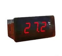 TPM 910Pro Digital Thermometer 220V AC LED Readout Fast Response Temp Sensor for Greenhouse Nursery Bedroom Wide Range -50 to 170C Black 64x31mm(Red)