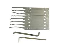 TPM Go Professional Preferred LockPick Training Set, 10-Piece Wave Picking Hook with Transparent Practice Lock for Beginner,Locksmith (Only Tools)