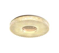 TPMAFF Light Luxury LED Ceiling Light,Semi Flush Mount Ceiling Light Fixtures,Round Gypsophila Shade,3-colors Change Light Ceiling Lamp Living Room, Bedroom