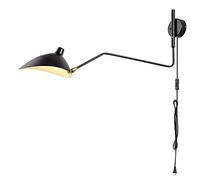 TPMAFF Wall Sconce Plug in,Industrial Style Long Swing Arm Wall Lamps,Wall Lights W/UK Plug in Cord and Switch,Indoor Wall-Mounted Lighting Fixtures for Bedroom Living Room(Bulb Not Included)