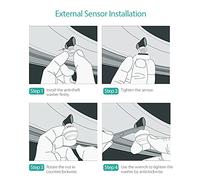 TPMS Tire Pressure Monitoring System with 4 External Sensors Cigarette Powered Digital LCD Display Real Time Pressure Temperature Monitoring Auto Security Alarm for Cars Trucks SUV (External Sensor)