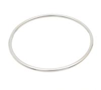 Tpocean 1 Pcs 2 mm Thin Round Bangle Bracelets Stainless Steel Simple Bracelet Classic Bangles for Women Ladies, 55 mm, no gemstone
