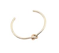 Tpocean 1 Pcs Love Knot Bracelet 63 MM Arm Cuff Bangle Titanium Steel Open Cuff Bangles Statement Bracelets for Women Ladies, 63 mm, no gemstone