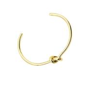 Tpocean 1 Pcs Love Knot Bracelet Titanium Steel Open Cuff Bangles 6 CM Arm Cuff Bangle Statement Bracelets for Women Ladies, 6 cm, no gemstone