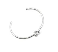 Tpocean 1 Pcs Love Knot Bracelet Titanium Steel Open Cuff Bangles 6 CM Arm Cuff Bangle Statement Bracelets for Women Ladies, 6 cm, no gemstone