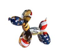 TPOne Modern Creative Graffiti Art Balloon Dog Sculpture, Balloon Dog Statue Home Decor Ornaments,for Living Room Home Office Desktop Decoration,Dog Statue Housewarming Gift (A)