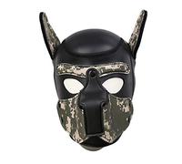 TPone Neoprene Dog Head Mask Adults, Novelty Dog Hood Mask for Halloween Party Cosplay Costume,Puppy Hood Mask (Camouflage)