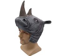 TPone Novelty Rhino Mask Adults, Full Head Animal Rhinoceros Mask for Halloween Christmas Costume Party Props