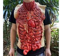 TPone Scary Halloween Bloody Intestine Props,Creepy Bloody Bandage Guaze with Intestine Fake Dead Body Bloody Part Trick Props for Halloween Party Bar Haunted House Cosplay