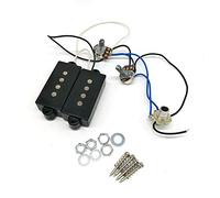 TPPIG Electric Guitar Wire Harness 4-String Electric Guitar Neck and Bridge Pickups Set