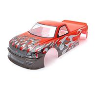 TPPIG for 1/10 RC Car T-10 PVC Painted Body Shell 1/10 RC Car Truck Width 205Mm Wheelbase 255Mm,Red