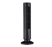 TPPIG New USB Tower Fan Bladeless Fan Tower Electric Fan Mini Vertical Air Conditioner, Bladeless Standing Fan Black