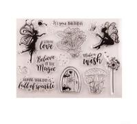 TPR Clear Rubber Stamp Sheet 18x14cm for Scrapbooking | Precise detailed impressions, transparent for easy alignment, ideal for card making and scrapbooking projects