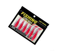 TPR Soft Bait 8cm Holographic Glitter for shad Style TPR Soft | T-tail design, trembling sink action, mimics injured baitfish, triggers reaction bites, for bass trout walleye