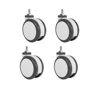 TPR Ultra-quiet Universal Wheel 3/4 Inch Double-piece Screw Brake Caster M10 Wear-resistant And Non-slip(3 inches,Universal wheel)
