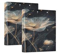 TPRDHK Bright Flower 3 Ring Binder Round Ring Binders 200-Sheet Capacity for Kids School Supplies Women Men Office
