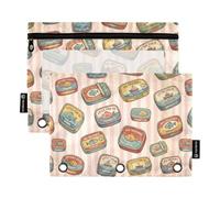 TPRDHK Captain's Catch Tins Pencil Pouch for 3 Ring Binder Large Capacity Pencil Case with Clear Window and Zipper for School, Office, Supplies Storage