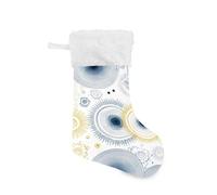 TPRDHK Strange Circle Large Christmas Stocking, Hanging Holiday Fireplace Decoration Sock for Xmas Tree Wall, 45 x 31 cm