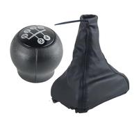 TPSOBRU Car Shift Knobs for Opel for Astra F 1991-1998 5 Speed Chrome Black Gear Shift Knob Handbrake Grips Gaiter Boot Cover Case(2Pcs A)