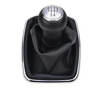 TPSOBRU Car Shift Knobs for VW for Golf 4 IV MK4 GTI R32 for Bora for Jetta 1999-2005 MT 5/6 Speed Gear Shift Knob Lever Shifter Gaitor Boot PU Leather(5 Speed White)