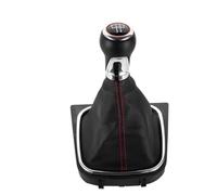 TPSOBRU Car Shift Knobs for VW for Golf 5/6 for MK5/6 for Scirocco(2009) Speed Car Accessories Gear Shift Knob Leather Manual Stick Handball(Red 5 Speed)