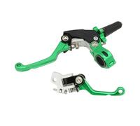 TPSOBRU Motorcycle Brake Levers for KAYO for BOSUER M2 M4 M5 M6 T4 T6 K6 CNC Modified 360 Degree Folding Anti-Drop Labor-Saving Clutch Brake Handle(D Green)