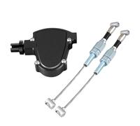 TPSOBRU Motorcycle Brake Levers Short Stunt Clutch Lever Easy Pull Cable System(Cable Black)
