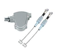 TPSOBRU Motorcycle Brake Levers Short Stunt Clutch Lever Easy Pull Cable System(Cable Titanium)