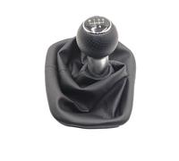 TPSOBRU Shift Gear Lever Knob for VW for Golf 4 MK4 1998-2006 5 Speed 23mm Gear Shift Boot Cover Stick Knob with Leather Car Gear Shift Cover(5 Speed Type 1)