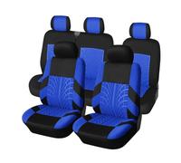 TPSOBRU Universal Seat Covers For For Focus III 2015-2019 For Kangoo For Express For Daily For Camion Plate 2005 Car Seat Covers (Double Front Seats And 2+1 Seats)(Blue-9PCS)