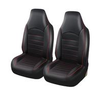 TPSOBRU Universal Seat Covers For Ranger XLT 2001 PU Leather Front Car Seat Covers High Bucket Cover Auto Interior(Red-2PCS)