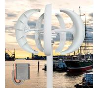 TPTAWF 10000W Vertical Wind Turbine Generator Kit, 5-Blade Eco-Friendly Power for Marine, RV, Boat - Complete with Controller,12v