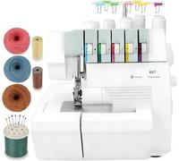 TPTAWF 2-3-4-5 Stitch Capability Overlocker Serger, Professional Heavy-Duty Coverstitch Serger, 150W Sewing Machines with Foot Controller Trim Trap