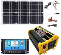 TPTAWF 4000W Solar Inverter Kit with 18W Waterproof Panel & 30A Solar Charge Controller for RV, Boat, And Home Charging