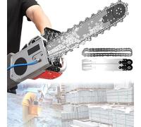 TPTAWF 48cm,Electric Diamond Chain Wall Cutter 5800W/8800W Concrete Chainsaw 6000Rpm Wet Electric Wall Groove Cutting Machine for Slotted Rebar