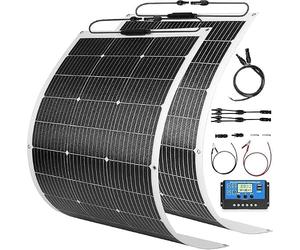 TPTAWF 800W Solar Panel Kit | 2x400W Flexible Monocrystalline RV Solar Panel | for 12V/24V Battery | ETFE Semi-Flexible